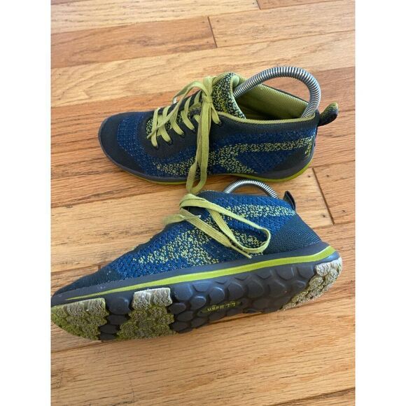 L.L. Bean Kid's Blue & Green Knit Athletic high top Sneakers size 4 - Picture 6 of 10